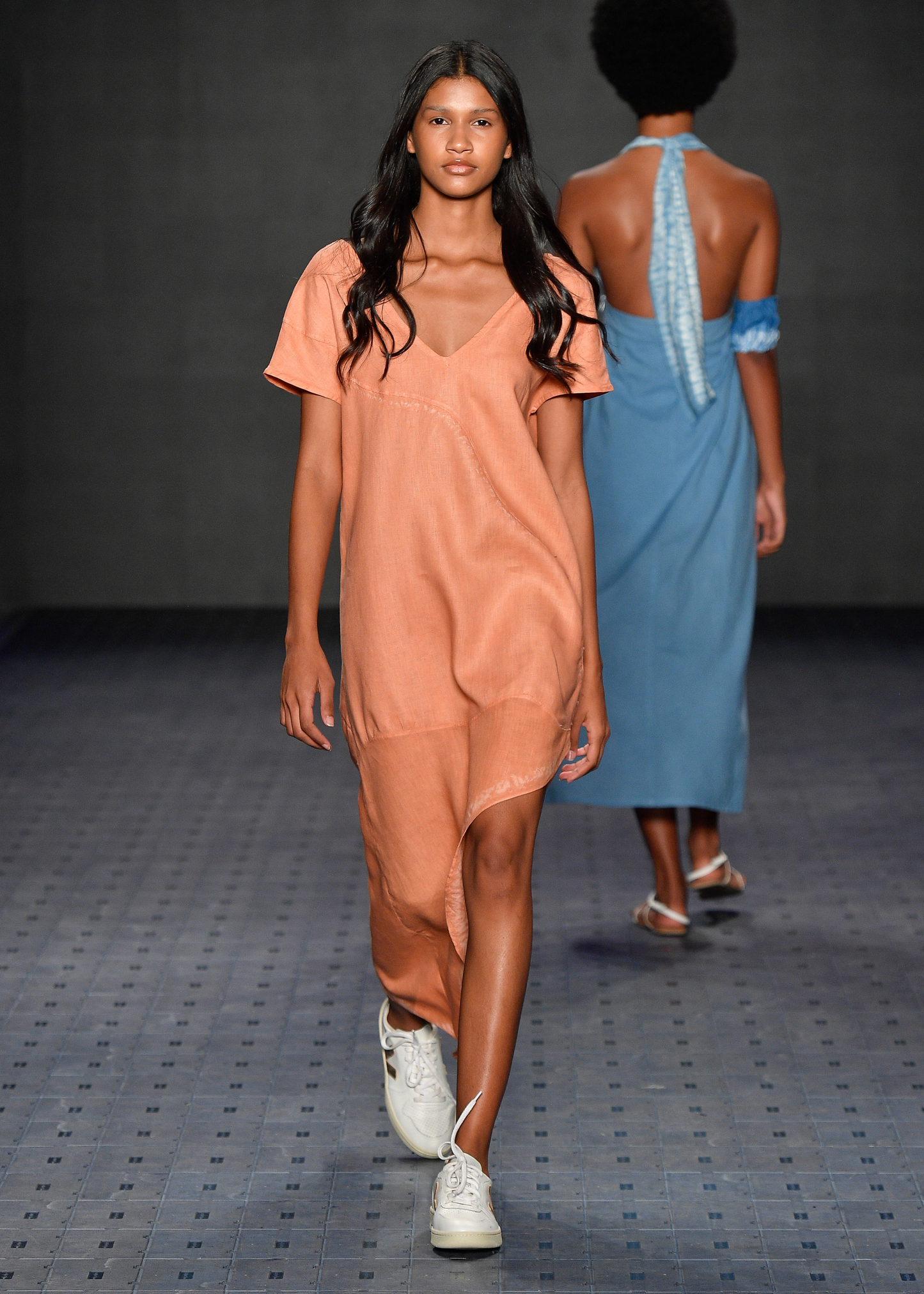 Vestido Laranja Shibori