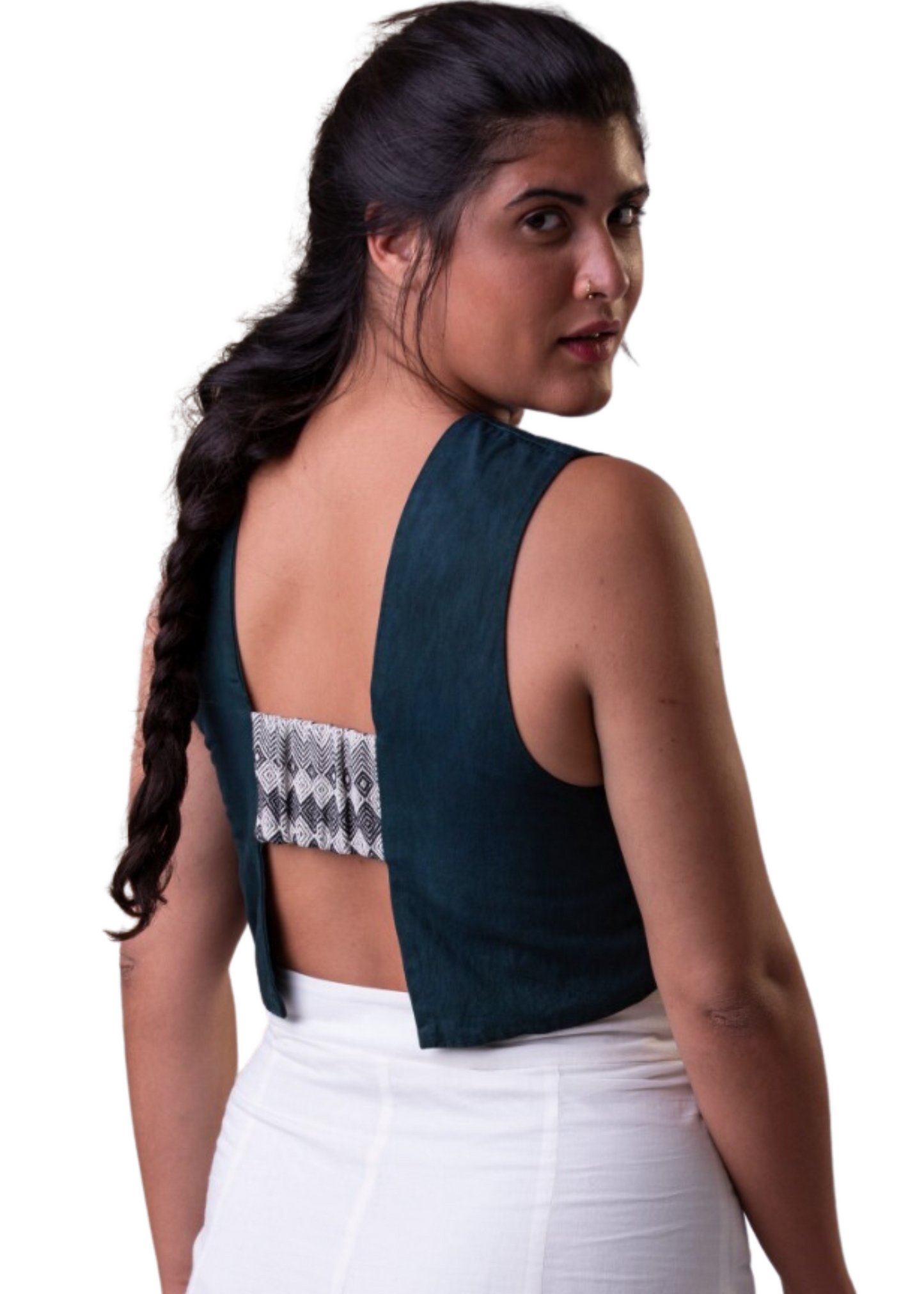 Cropped Verde escuro Mate em algodão orgânico