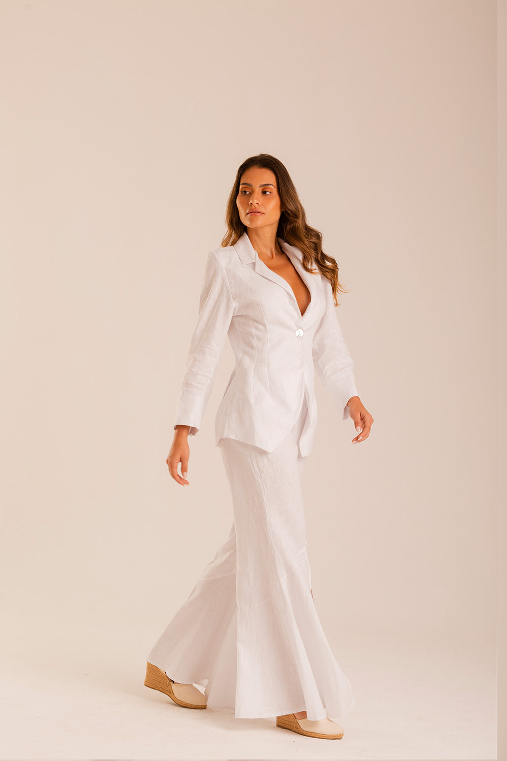 Blazer Branco Urca - Linho Orgânico