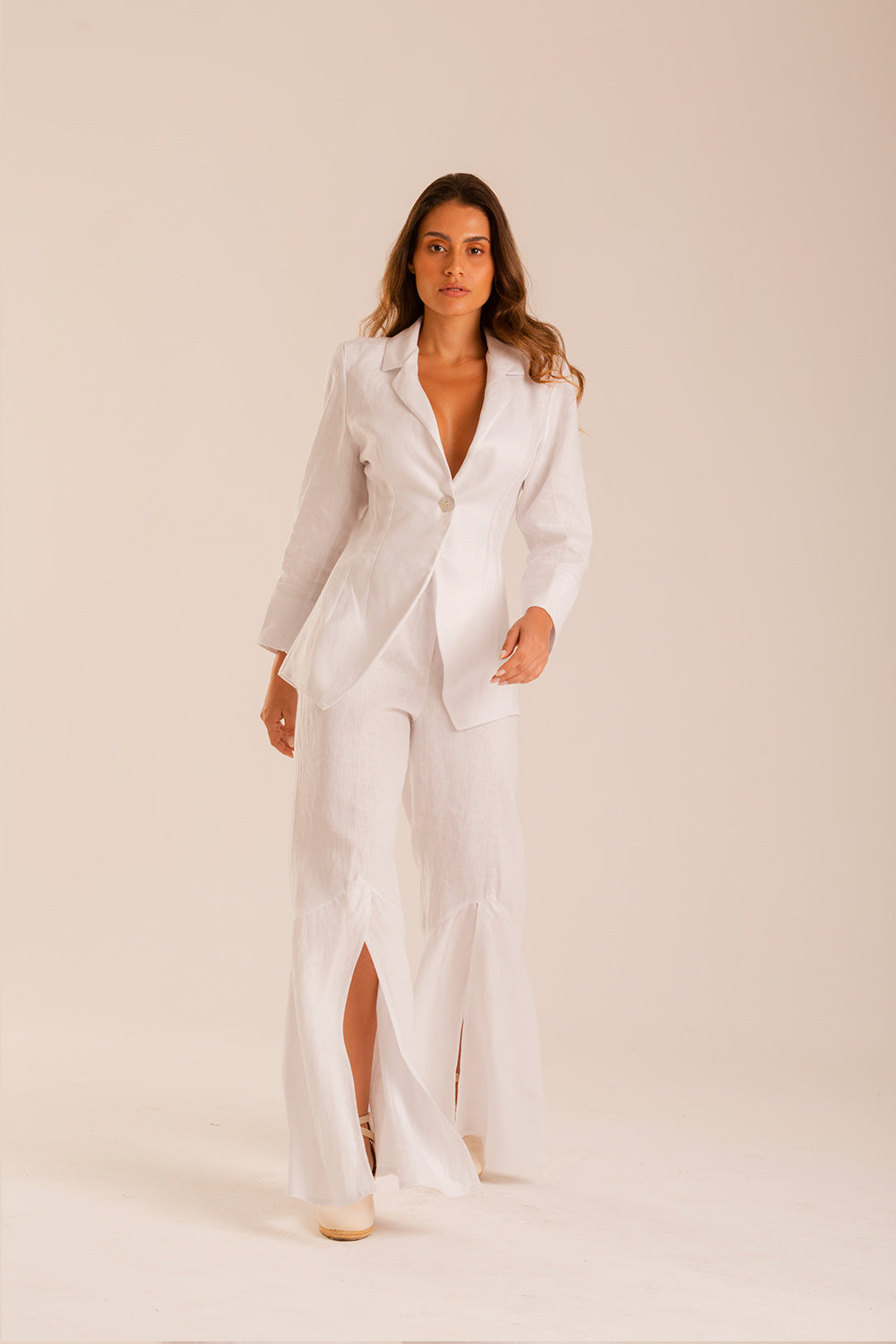 Calça Pantalona Branca Dois Irmãos - Linho Orgânico