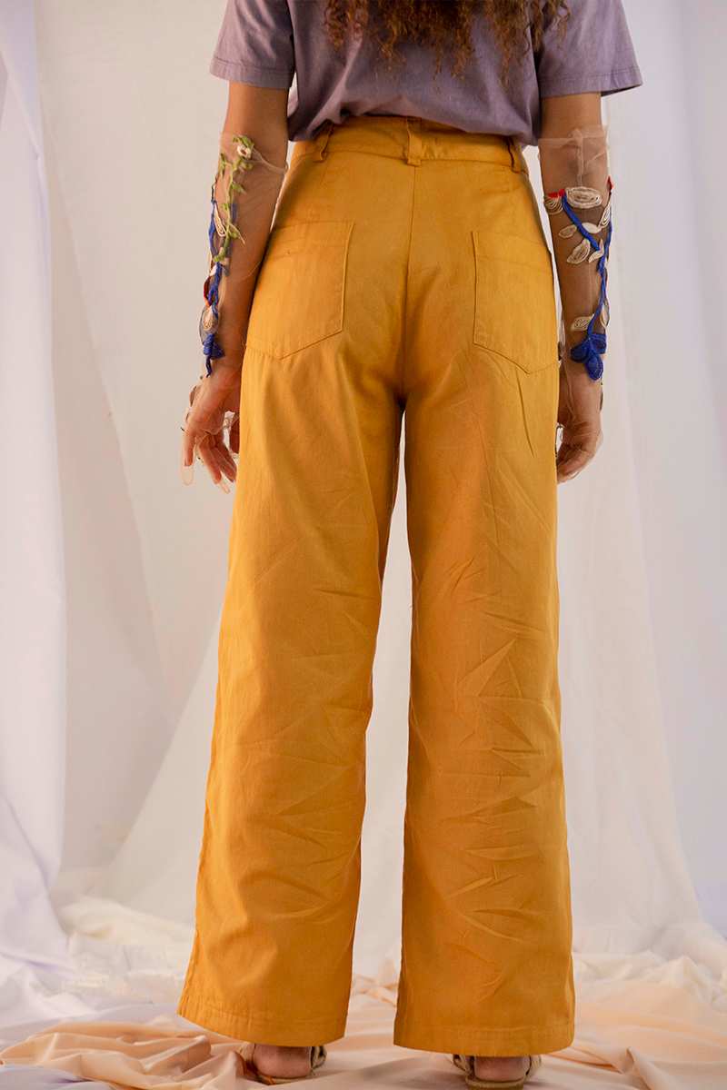 'Amarílis' Wide Leg Trousers - Organic Cotton