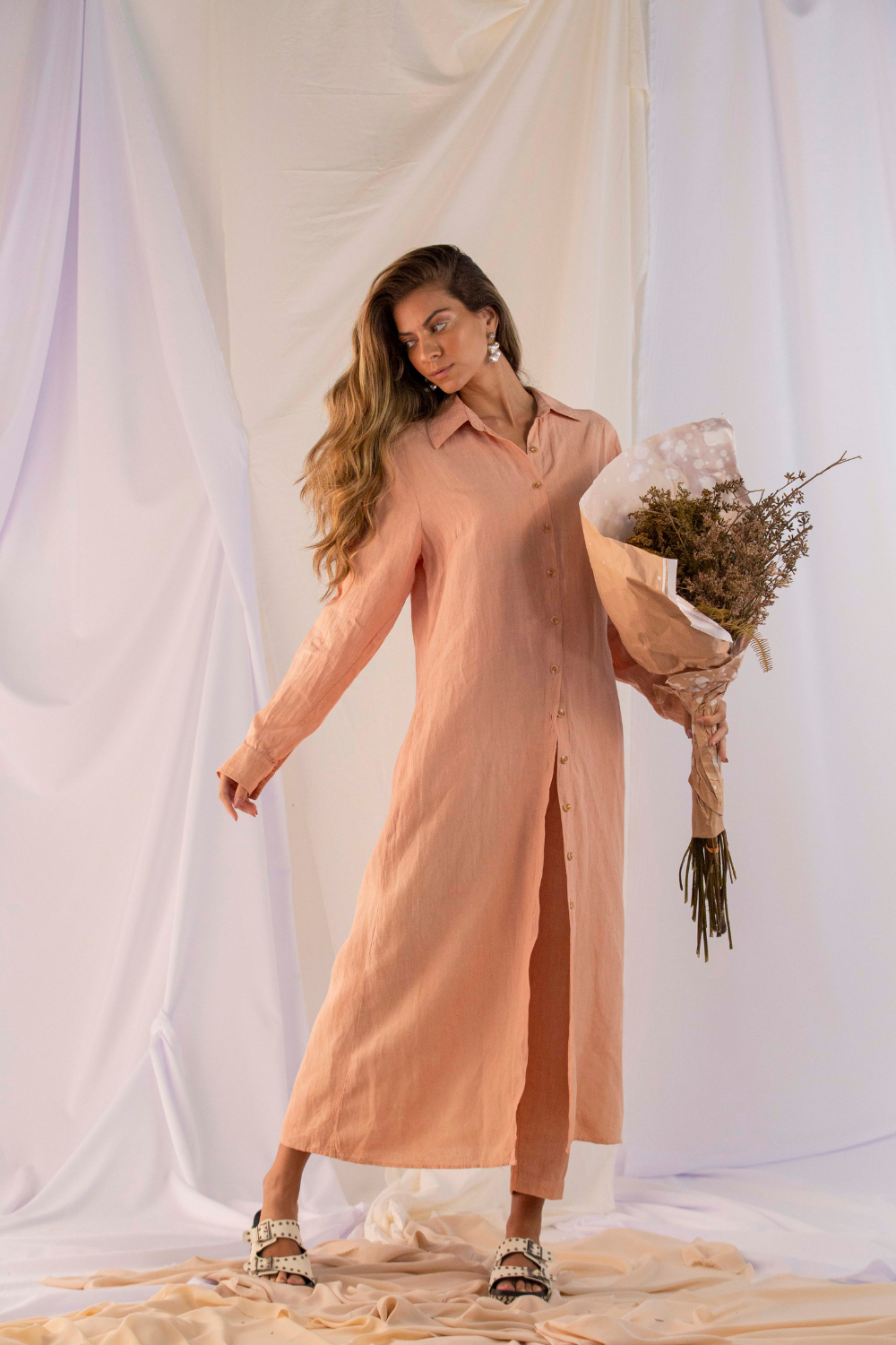 Chemise ‘Azaleia’ Rosa – Linho Orgânico