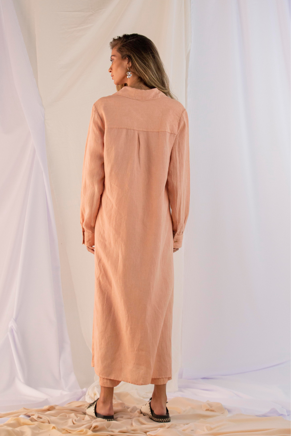 Chemise ‘Azaleia’ Rosa – Linho Orgânico