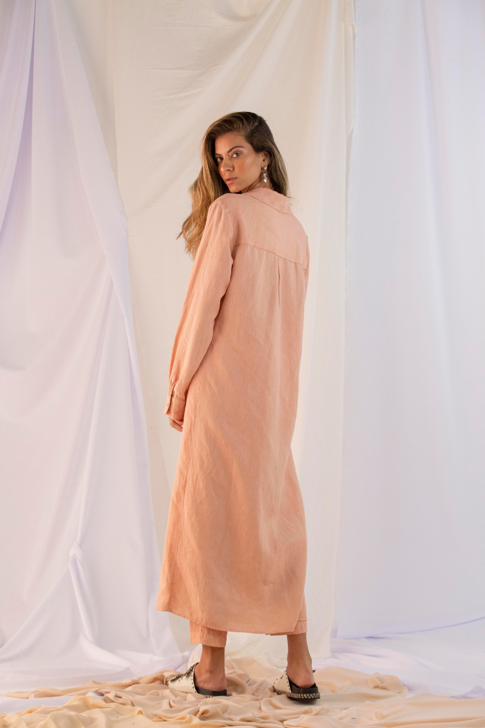 Chemise ‘Azaleia’ Rosa – Linho Orgânico