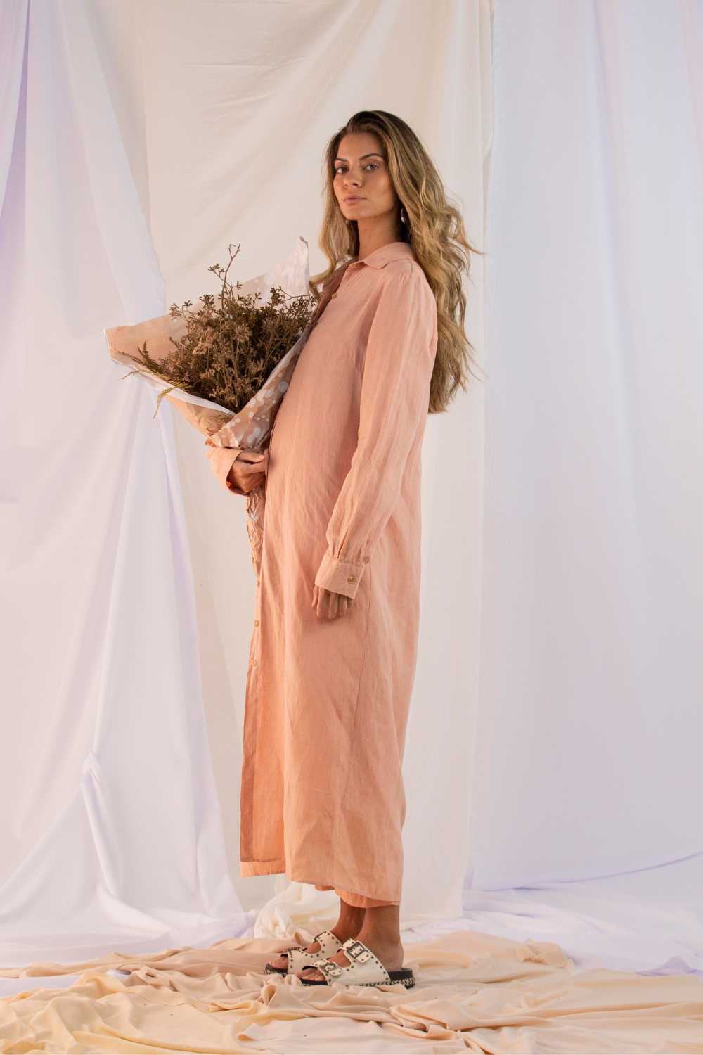 Chemise ‘Azaleia’ Rosa – Linho Orgânico