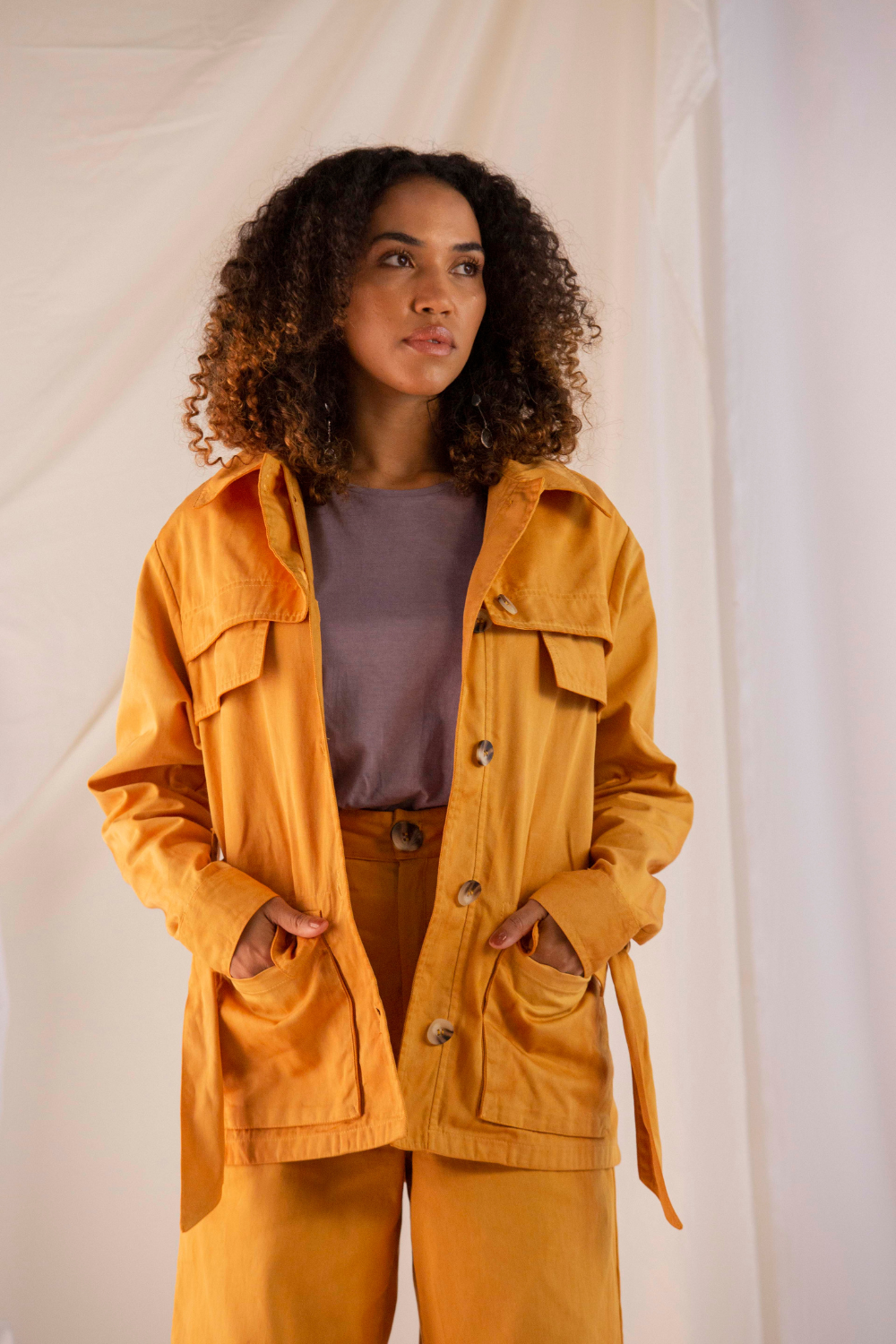 Parka ‘Jasmin’ Amarela– Algodão orgânico