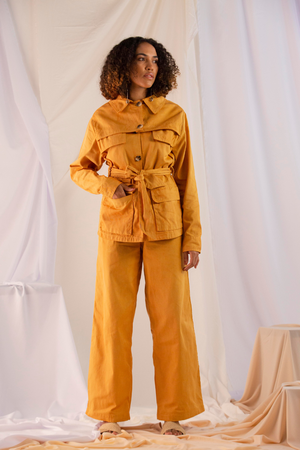 Parka ‘Jasmin’ Amarela– Algodão orgânico