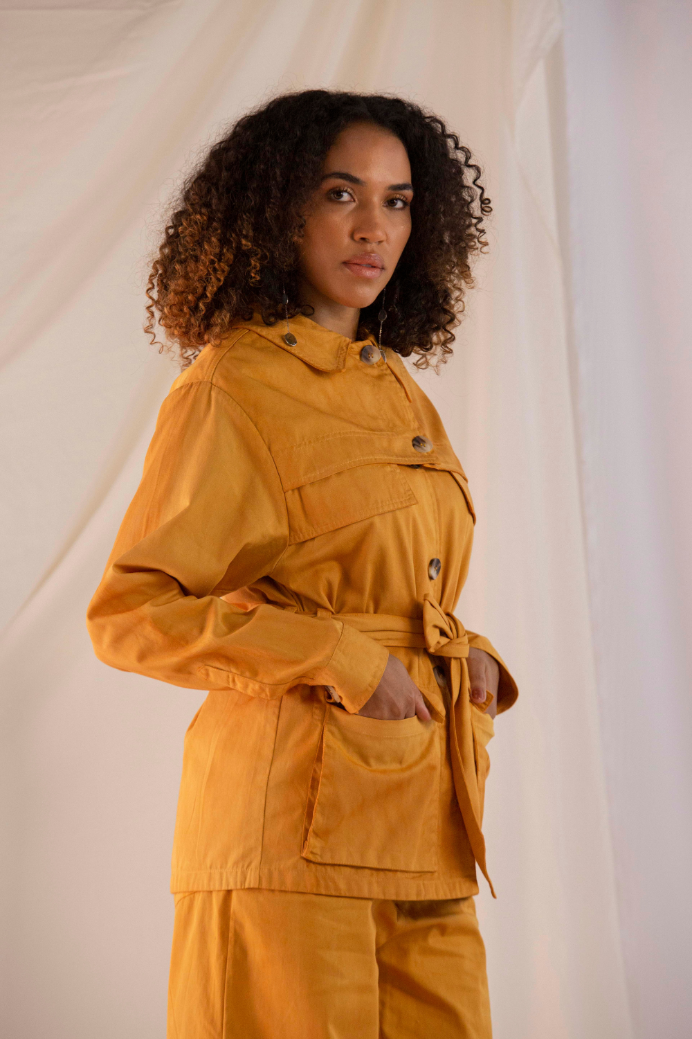 Parka ‘Jasmin’ Amarela– Algodão orgânico