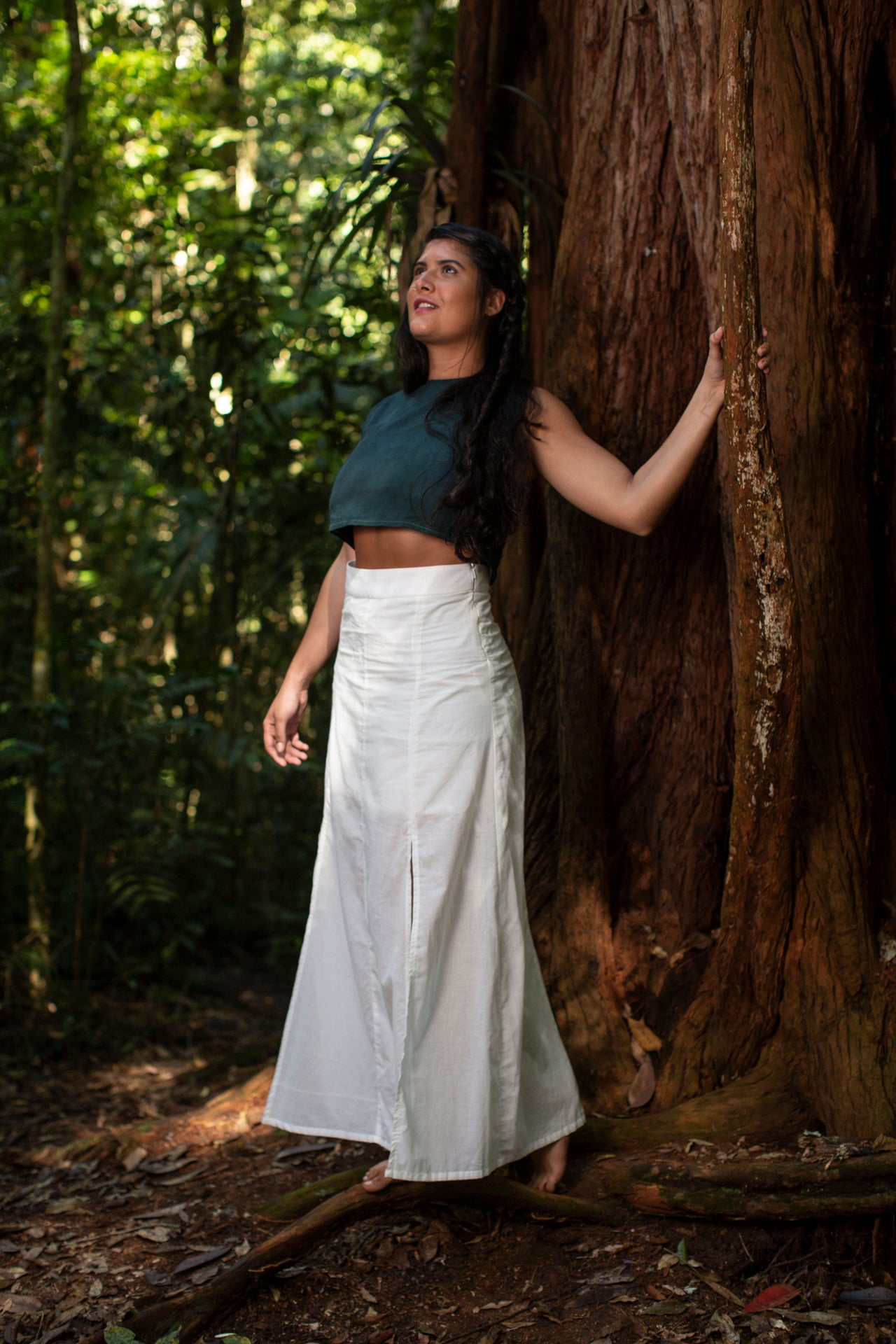 Cropped Verde escuro Mate em algodão orgânico