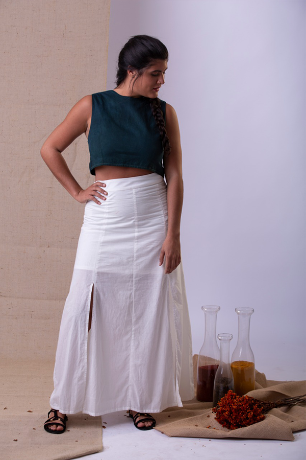 Cropped Verde escuro Mate em algodão orgânico