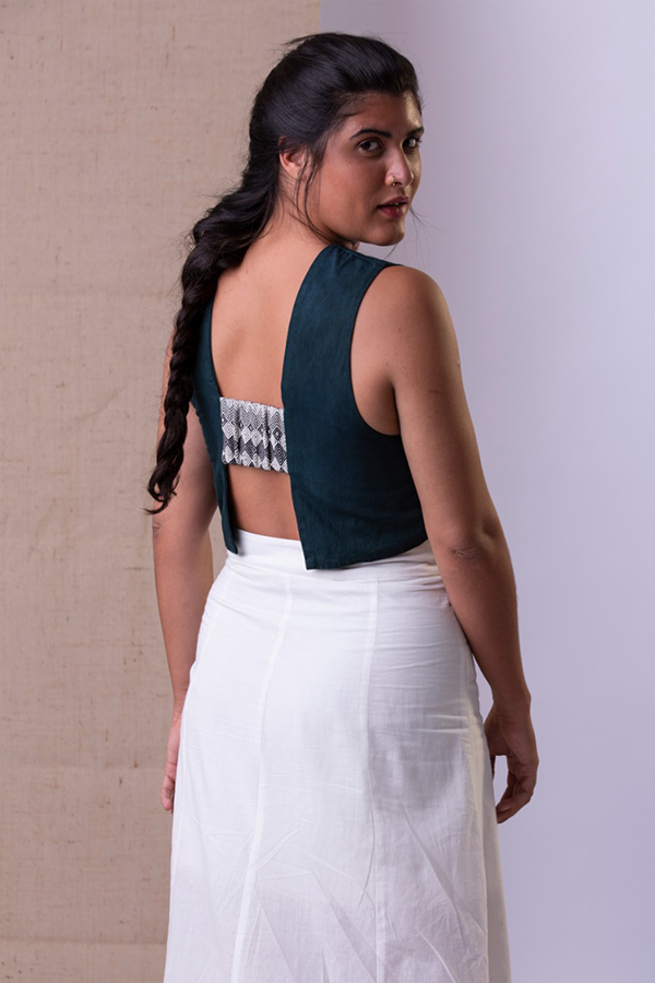 Cropped Verde escuro Mate em algodão orgânico