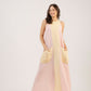 Vestido Longo Guaraná Amarelo e Rosa – Linho Orgânico