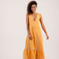 Vestido Carla Laranja – Linho Orgânico
