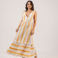 Vestido Catarina Listrado - Linho Orgânico