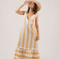 Vestido Catarina Listrado - Linho Orgânico