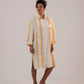 Chemise Martina Listrado Pintura com tinta natural – Linho orgânico