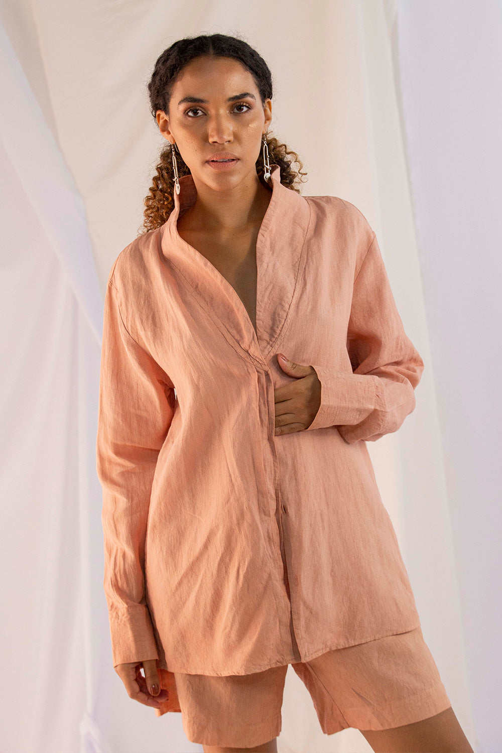 'Iris' Long Sleeve Shirt – Organic Linen