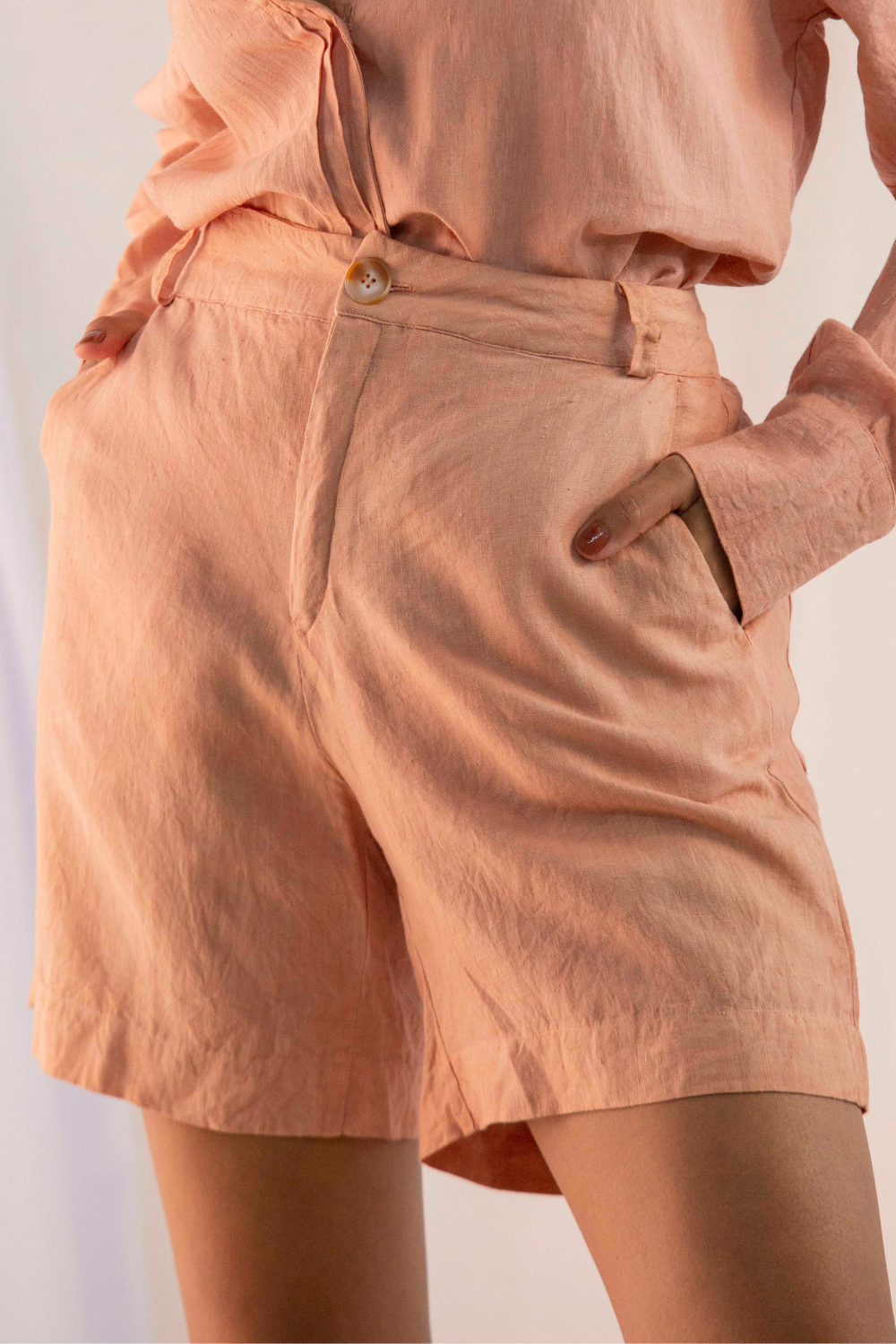 Pink 'Iris' Long Sleeve Shirt – Organic Linen
