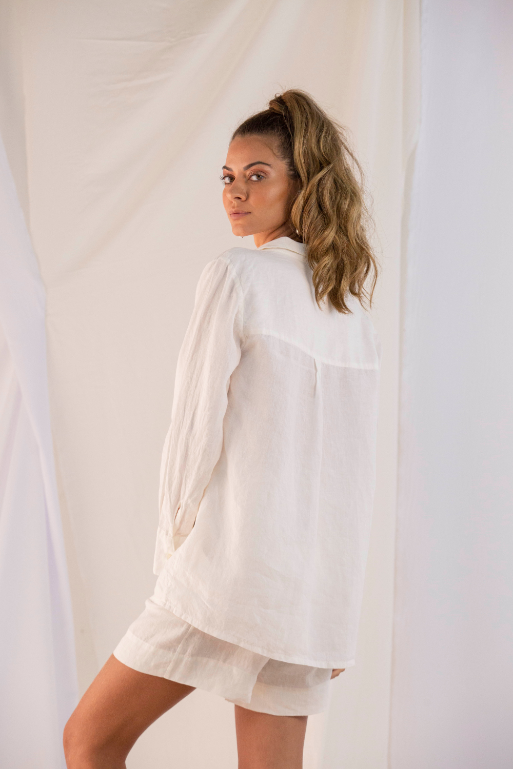 'Iris' Long Sleeve Shirt – Organic Linen